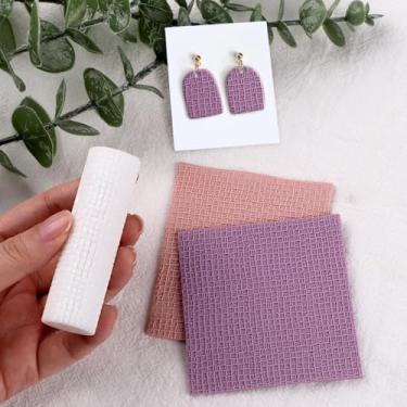 Imagem de Rolo de textura de argila de polímero, rolo de argila de polímero para fazer brincos (textura de lixa)