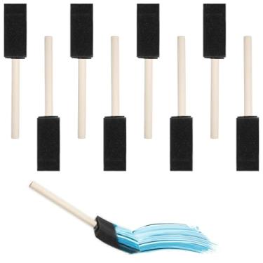 Imagem de Guduling 8 pincéis pequenos de espuma, pincel de esponja de tinta, 4 tamanhos de pincéis de esponja para artesanato com alças de madeira, para crianças, esponjas e pincéis para pintura faça você mesmo