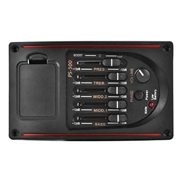 Imagem de EQ PS-500 5Band Equalizador Sintonizador Digital Captador Amplificador de Guitarra Controle de Fase Preto