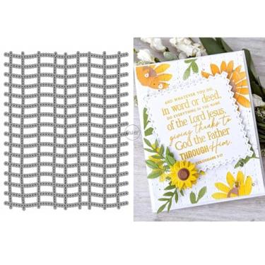 Imagem de DzIxY Placa de fundo pontilhada matrizes de corte de metal para kit de fabricação de cartões, conjunto de recortes de papel, estêncil, suprimentos, modelos de máquina