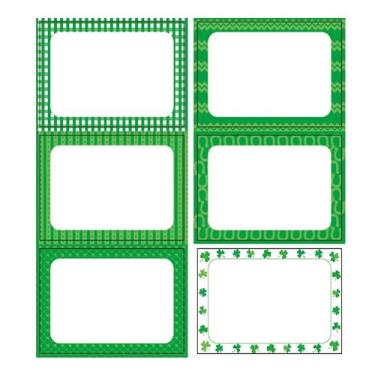 Imagem de 210 adesivos de nome do dia de São Patrício para sala de aula, etiquetas de presente de festa verde irlandesa, etiquetas adesivas para caixa de presente, crachás escolares para etiquetas de sala de