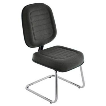 Imagem de Cadeira Diretor Para Escritório Cromada Linha Blenda Cinza