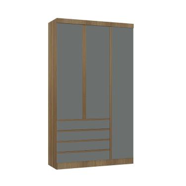 Imagem de Guarda Roupa Modulado 3 Portas e 4 Gavetas 132cm Veneza Luciane Móveis