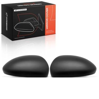 Imagem de A-Premium 2 peças de tampas de espelho retrovisor do lado do motorista e do passageiro - compatível com Chevrolet Cruze 2011-2016, Cruze Limited 2016 - Primed Black, sem furo de seta