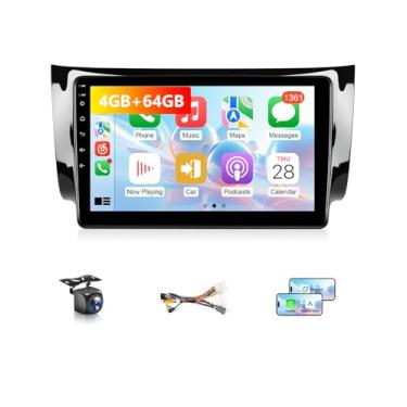 Imagem de XGU Rádio estéreo para carro Android 13 para Nissan Sentra 2013-2019 Carplay, sem fio Apple Carplay e Android Auto 25.7 cm IPS Touch Screen Unidade de cabeça GPS/5G WiFi/Mirrorlink/FM/RDS/DSP/tela