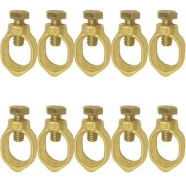 Imagem de 10 Conector Grampo 5/8 Aterramento Haste Terra 5/8 E 3/4 - OLIVO