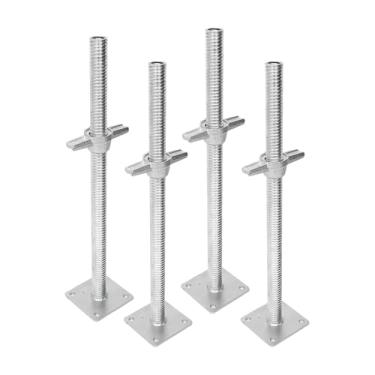 Imagem de Xgdsnly 4 Pés Niveladores para Andaimes com Porca Borboleta Grande E Placa de Base (pés de 30 Cm)