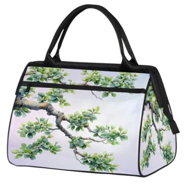 Imagem de Sacola abstrata de flor de abelha pequena para o fim de semana para mulheres e homens, bolsa de viagem dobrável, leve, esportiva, academia, impermeável, mala de mão, bolsa de fim de semana para