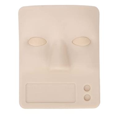 Imagem de Enxerto de cílios prática rosto manequim de silicone cabeça 3D realista ferramenta de treinamento de extensão de cílios para iniciantes profissionais portátil leve reutilizável (Pele clara)