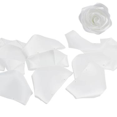 Imagem de Yardinys Pétalas de rosa branca, 200 peças, pré-fabricadas para rosas eternas, ramos para sempre, buquês de flores