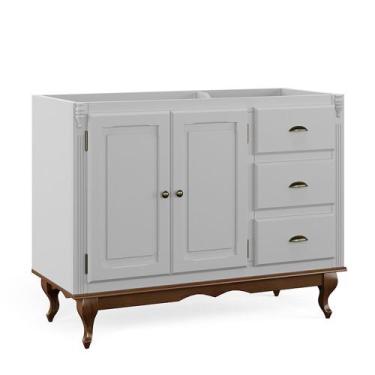 Imagem de Balcão para Pia de Cozinha Hannover de Madeira com 2 Portas e 3 Gaveta