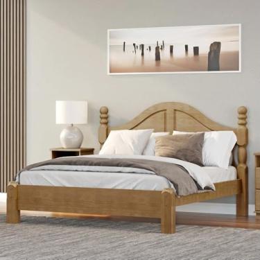 Imagem de Cama de Casal Queen Size Madeira Maciça Naipe Freijó - G74 - Gran Belo