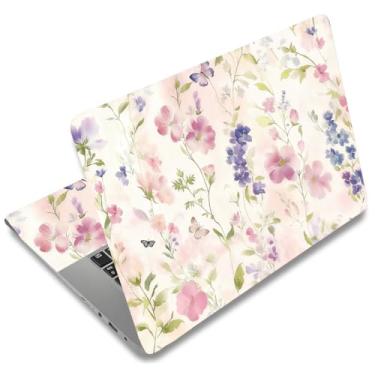 Imagem de SUPERDANT Adesivo de pele de laptop flores rosa decalque flor videira universal notebook adesivo 12 13 13,3 14 15 15,4 15,4 15,4 15,6 polegadas vinil removível caderno protetor personalizado