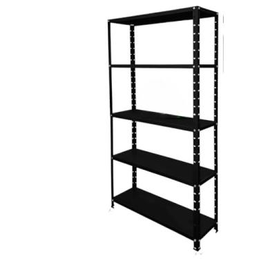 Imagem de Estante 5 prateleiras aço 25cm multiuso(Preta)