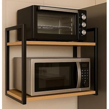 Imagem de Suporte De Parede, Adequado Para Micro-Ondas, Fornos E Fritadeiras De Ar Quente – Nicho De Armazenamento Para Cozinha(Prateleira Suspensa 80cm)
