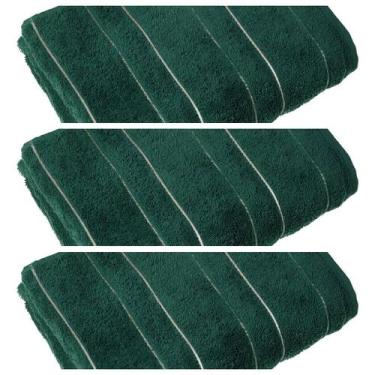 Imagem de Kit 3 Toalhas de Lavabo 500gr 100% Algodão Flow Premium Cavhome, Verde