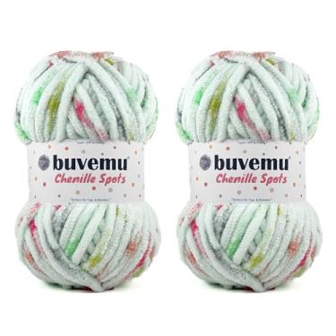 Imagem de Manchas de chenille multicolorido, super volumoso, fácil e rápido, tricô para brinquedos de pelúcia Amigurmi, cobertor, 100% micropoliéster, 100 gramas (100 g) 74 jardas (68 metros) (2, pontos - nº 8)