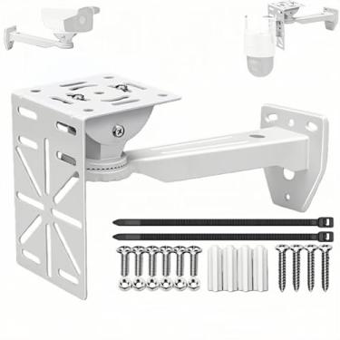 Imagem de FINXRoll Suporte de parede para câmera de segurança CCTV - Suporte de alumínio de 30 cm com placa adaptadora de 6,10 x 4,65 x 3,94 L, serve para câmeras Dome/IP/PTZ, fácil instalação DIY para garagens