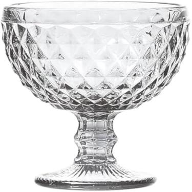 Imagem de Tacas de vidro para sobremesa com design de abacaxi, transparente, delicado