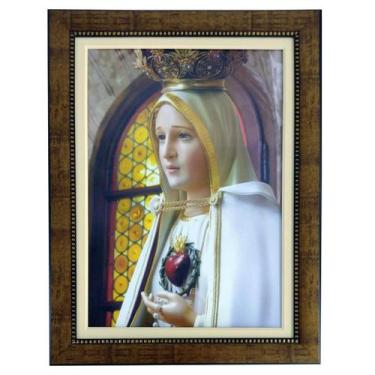 Imagem de Quadro do Imaculado Coração de Fátima 60x90cm Fé e Devoção - SJO Artig