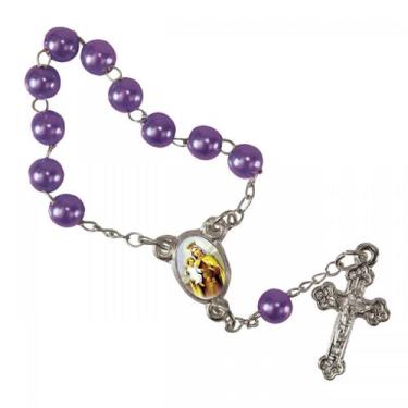 Imagem de 50 Mini Terços com Foto Nossa Senhora do Carmo - SJO Artigos Religioso