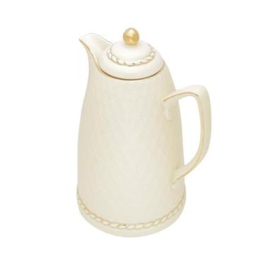 Imagem de Garrafa Térmica Wolff de Porcelana Renda Creme 900ml