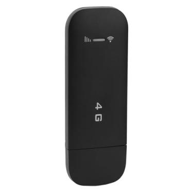 Imagem de Cryfokt Roteador WiFi Portátil 4G LTE USB Plug and Play Rápido e Estável para Vários Dispositivos Material ABS para Viagens Em Casa e Negócios (Preto)