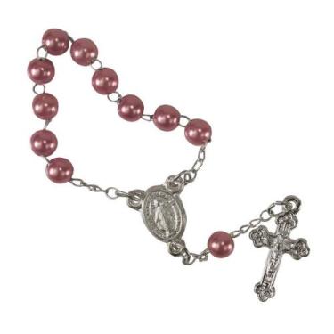 Imagem de 25 Mini Terços Lembrancinha Devoção em Pérola - SJO Artigos Religiosos