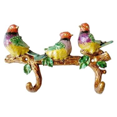 Imagem de Pewery Gancho de parede decorativo vintage em forma de pássaro para pendurar roupas, casacos, toalhas, chaves, chapéus, 1 pacote com gancho de parede de metal antigo