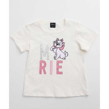 Imagem de Camiseta Infantil Estampa Marie Disney Tam 1 a 3 Off W-80134, Off whit