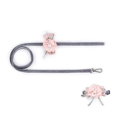 Imagem de Coleira de Pet Gato e Cachorro Arte Tecido com Acompanhamento Bonita Cinto Tração Arrasto Coleiras Cabos Adequado para Passeios Fotos em Família Aniversários Festa Fantasia Cerimônia Casamento Celebra