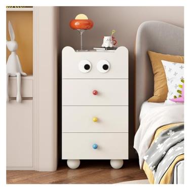 Imagem de Cômodas Cômoda de gaveta para quarto, cômoda madeira branca, moderna, organizadora armazenamento para corredor, sala estar, infantil(45 * 35 * 85cm)