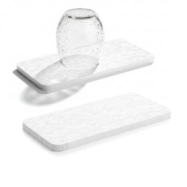 Imagem de Pacote com 2 bandejas absorventes de água, prato de pia de banheiro, porta-copos de diatomita de secagem rápida para sabonete de mãos e garrafas de cosméticos, organizador de chuveiro, 7,9 cm L x 22