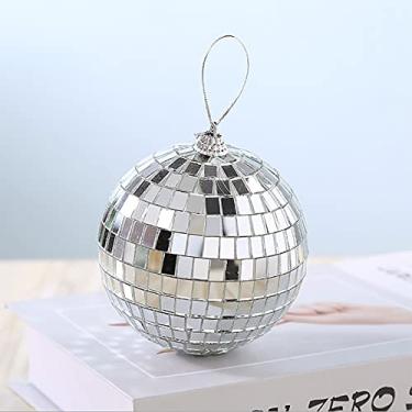 Imagem de Estink Enfeites de Bola de Disco, Decorações de Árvore de Natal Espelhadas 2cm 3cm 4cm 6cm Vidro à Prova de Quebra Com Placas Reflexivas para Festa Casamento Dança Ano Novo (#5)