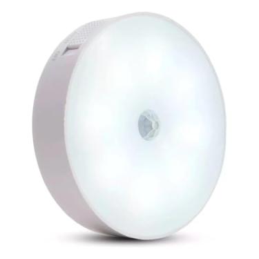 Imagem de Kit 4 Luminária Sem Fio LED com Sensor Presença Recarregável - Movimento 3m Quarto Corredor, 2 Cores Antibacteriana USB