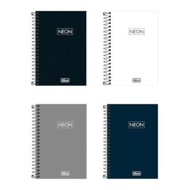 Imagem de Caderneta capa plástica 1/8 80 folhas Neon Cores Masculino - Tilibra