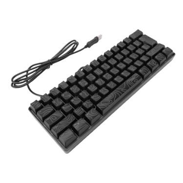 Imagem de Serounder Teclado para Jogos RGB de 61 Teclas, Teclado Mecânico Com Fio Ultrafino de 60% Com Retroiluminação RGB e 8 Modos de Cor única Com Troca a Quente para PC, Laptop, Estudo de (Preta)