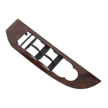 Imagem de Ymiko Painel de Interruptor de Janela Elétrica Frontal Esquerda, Moldura de Acabamento para Modelos de Caminhão, Tampa de Controle de Janela Lateral do Motorista, Substituição (Grão de madeira)