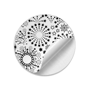 Imagem de Ladrilho Decorativo de Cerâmica Estampa Fogos de Artifício e Estrelas