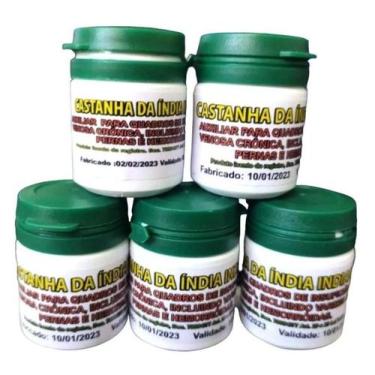 Imagem de Castanha da índia Indiana Original 5 Potes - Natural Ervas