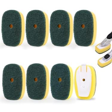 Imagem de Pacote com 8 refis de escova de esponja verde para escova de pratos OXO