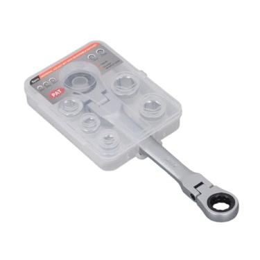 Imagem de Estink Conjunto de Chaves de Catraca, Chave de Cabeça Dupla Flexível CR V Aço 72 Dentes Conjunto de de 8 a 17 Mm, Durabilidade Premium, Alavancagem Superior, Catraca Suave,