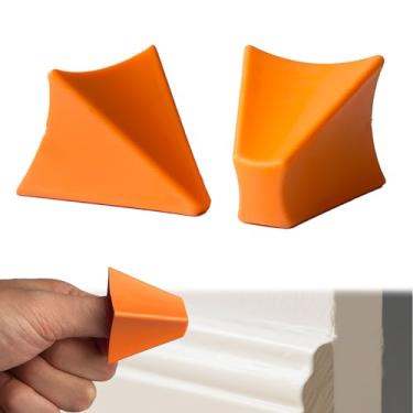 Imagem de IIUIKOO Kit de ferramentas de calafetagem de silicone laranja, ferramentas de costura de silicone de 3/6/10/16 mm, removedor de calafetagem e ferramenta de acabamento, espalhador de argamassa eficaz