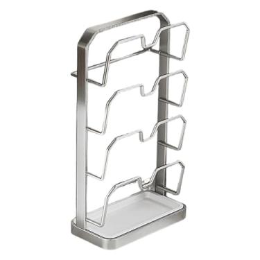 Imagem de Organizador de tampa de panela, suporte de tampa | Organizador de panela de cozinha, para armário de cozinha, bancada, pia despensa, sala de jantar, casa, apartamento, restaurante