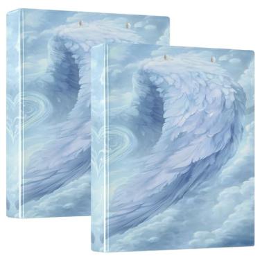 Imagem de Fichário roxo com 3 anéis azuis, fichários grandes, 3 anéis, 1 pacote com 3 argolas de plástico