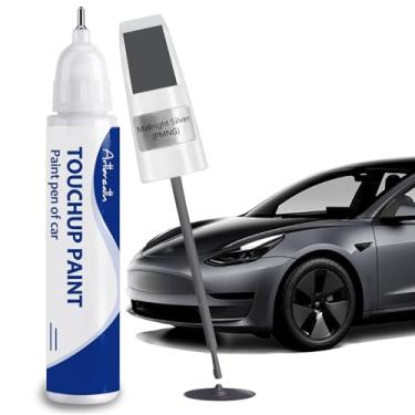 Imagem de Tinta de retoque Midnight Silver(PMNG) para Tesla Car Paint Pen Repair Scratch Two-In-One Touch Up Paint Caneta automotiva para Tesla Model Y/3/X/S