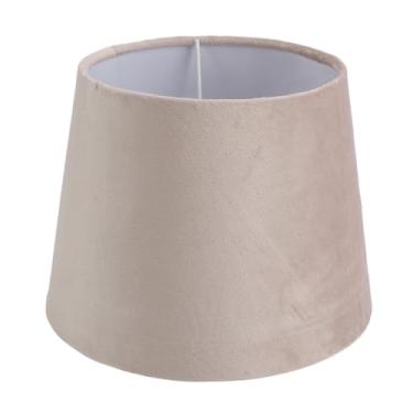 Imagem de Acouto Abajur de Mesa Com Sombra Pequena, Abajur de Tecido, Luz de Chão, E27 E14, Uso Duplo, Sombra Cônica Trabalhada, Abajures de Mesa (Bege)