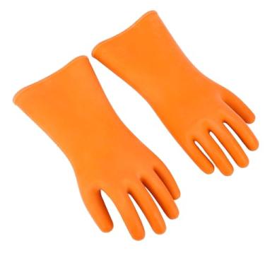 Imagem de Garosa Luvas Isoladas de Alta Tensão Luvas para Eletricista Borracha 20000V 12kV à Prova de água Com Bordas Laminadas para Ambientes úmidos e úmidos