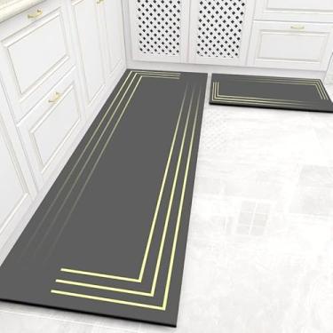 Imagem de Tapete Hiper Absorvente Antiderrapante Secagem Rápida 38x78cm ou 38x118cm | Tapete Banheiro Cozinha Multiuso (kit Preto 2490)