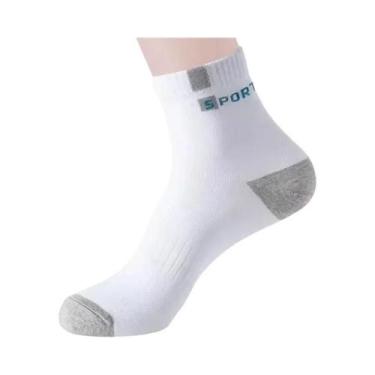 Imagem de Meias Esportivas Masculinas De Algodão Antiodor Até O Meio Da Panturri